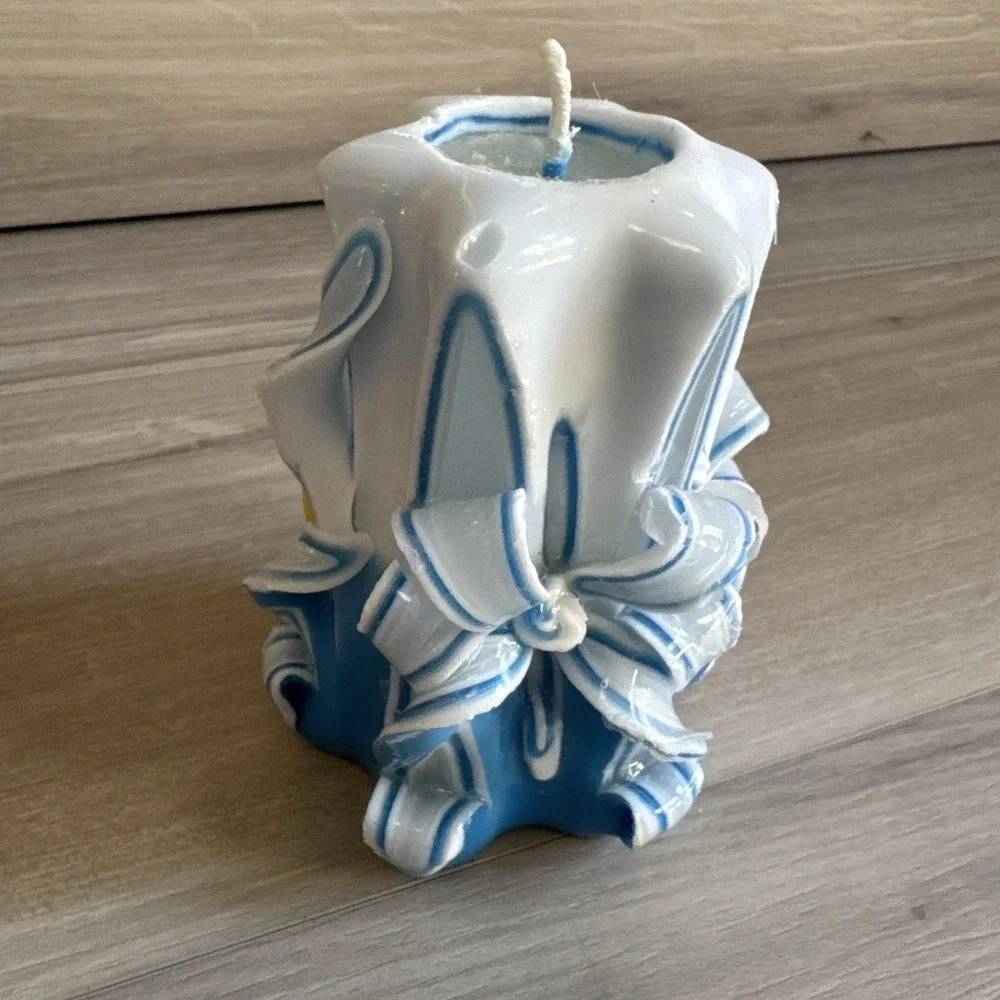 Vintage Looney Tunes Tweety Bird Ribbon Candle Blue Unused 4.5
